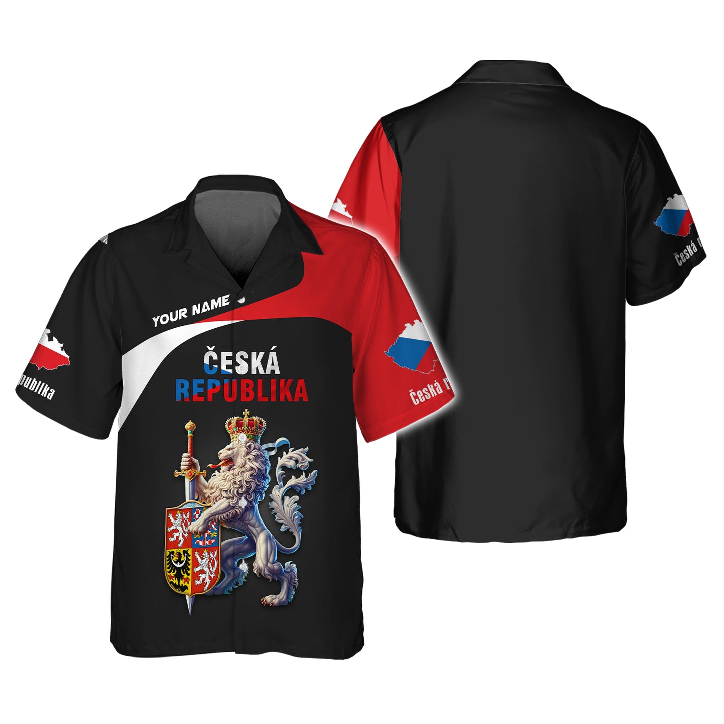 Camiseta personalizada con nombre en 3D de Ceska Republika, regalo personalizado para los amantes de la República Checa