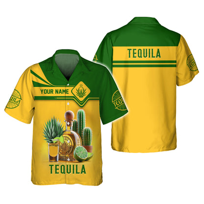 3D Full Print Tequila T-Shirt Personalized Name Gift For Wine Lovers