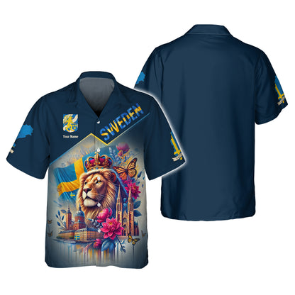 Personalized Sweden Lion Shirt - Show Your Swedish Pride in Style