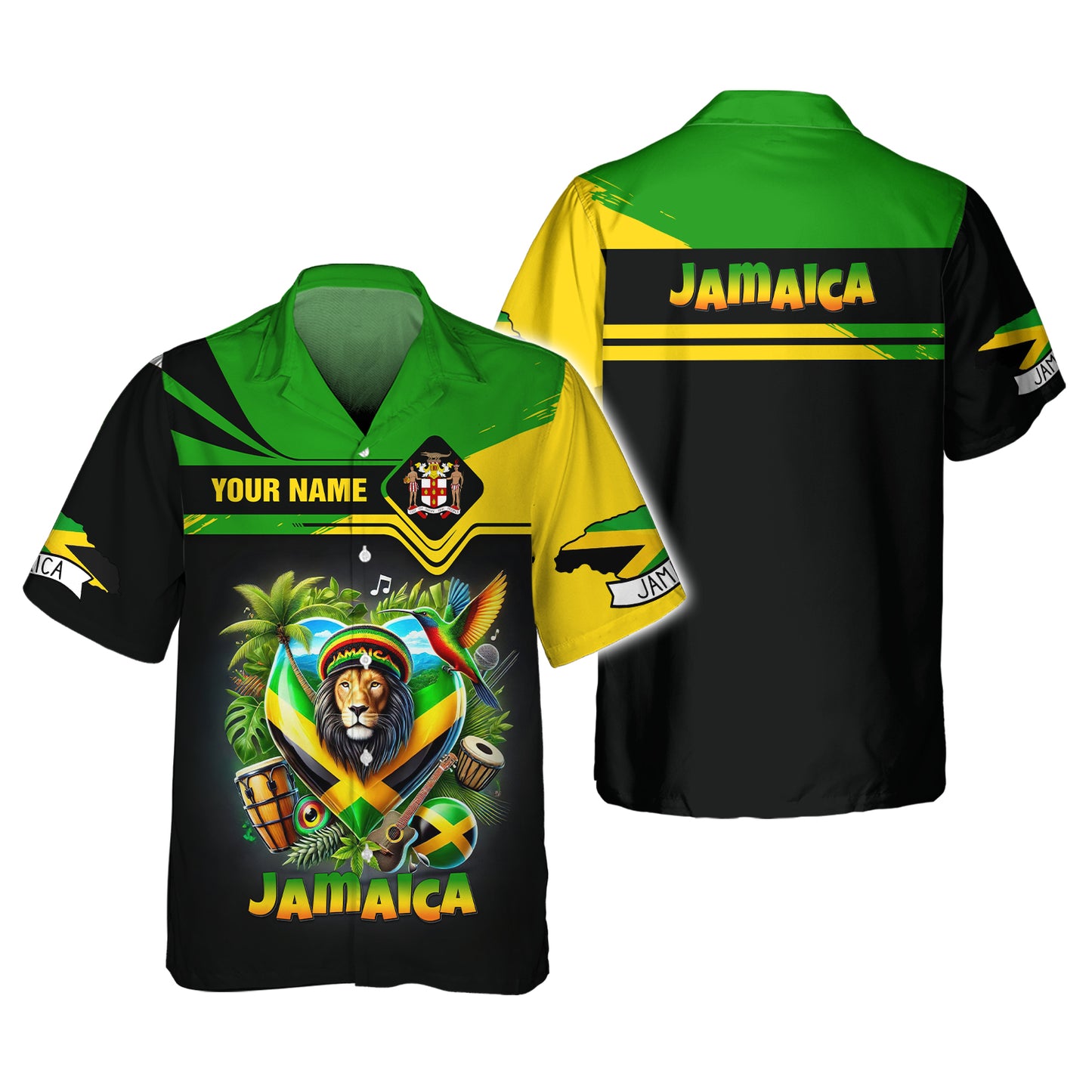 Personalized Jamaica Lion Shirt - Celebrate Jamaican Culture and Heritage