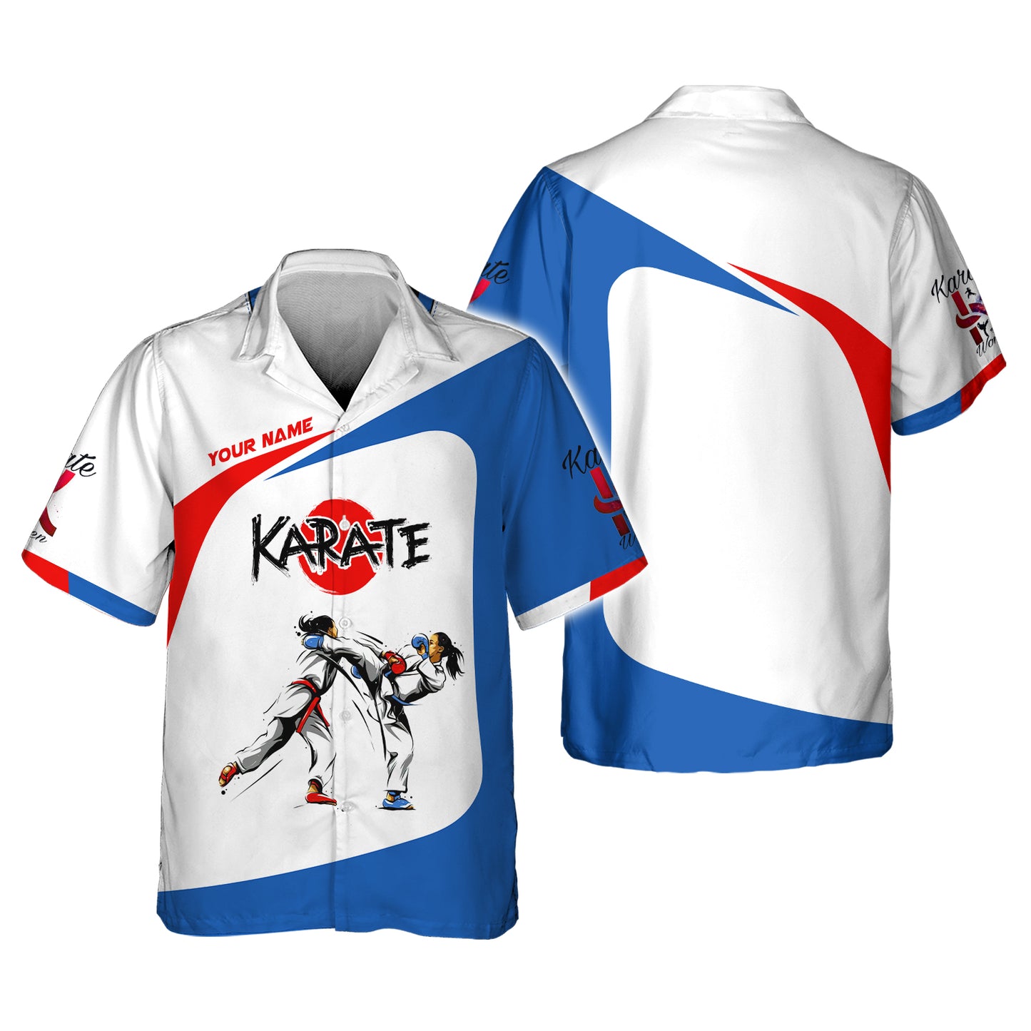 T-shirt de karaté avec nom personnalisé Cadeau de nom personnalisé pour les amateurs de karaté