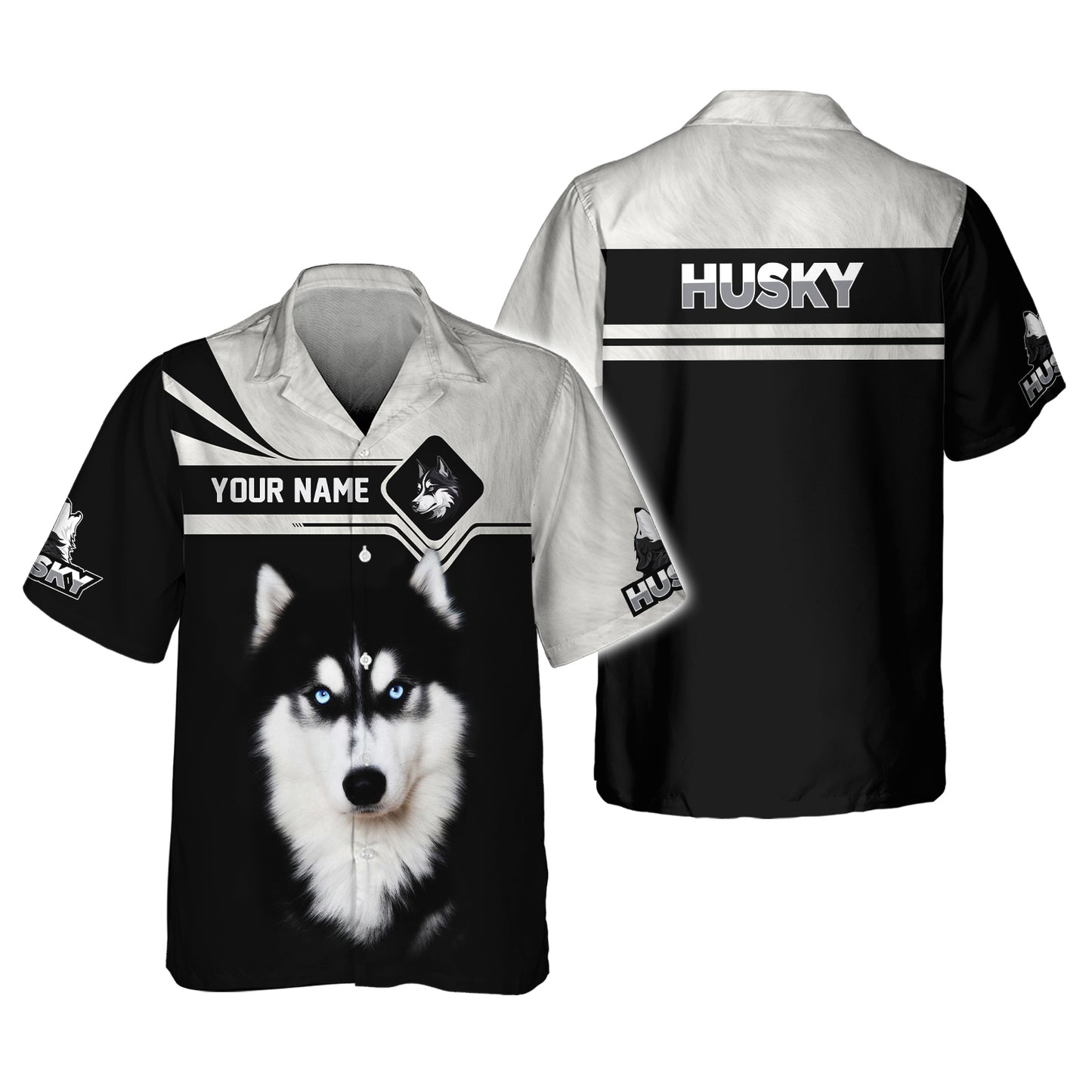 Husky Custom Name Zipper Hoodie Gift For Dog Lovers 3D Shirts