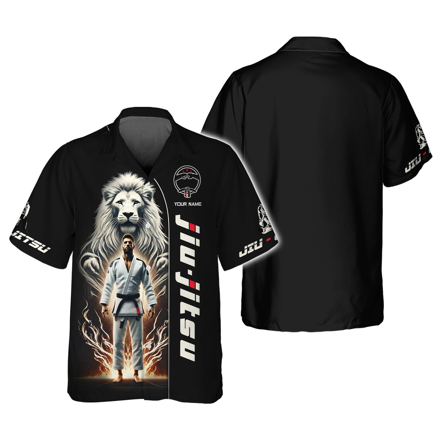 3D Full Print The Lion Soul Of Jiu Jitsu Master T-Shirts Personalized Name Gift For Jiu Jitsu Lovers