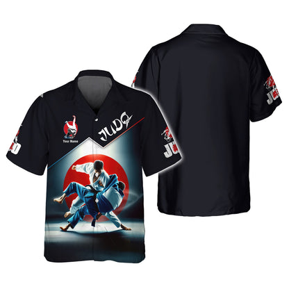 Sweat à capuche zippé Judo avec nom personnalisé Cadeau personnalisé avec nom pour les amateurs de judo