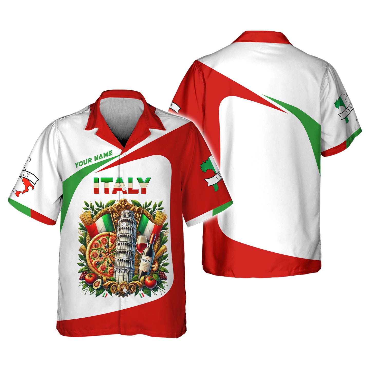 Camiseta 3D de Italia Life Camiseta personalizada de Italia Regalo para amantes de Italia