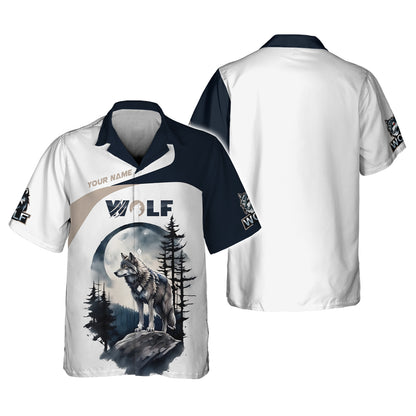 Grey Wolf Custom T-Shirt Gift For Wolves Lovers 3D Shirts