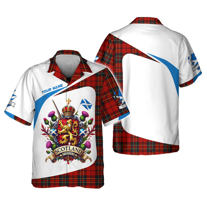 Camiseta de Escocia con impresión 3D completa y nombre personalizado como regalo para los amantes de Escocia