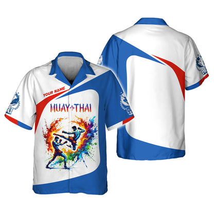 Camiseta con nombre personalizado Explosion Of Muay Thai Power Regalo con nombre personalizado para amantes del muay thai