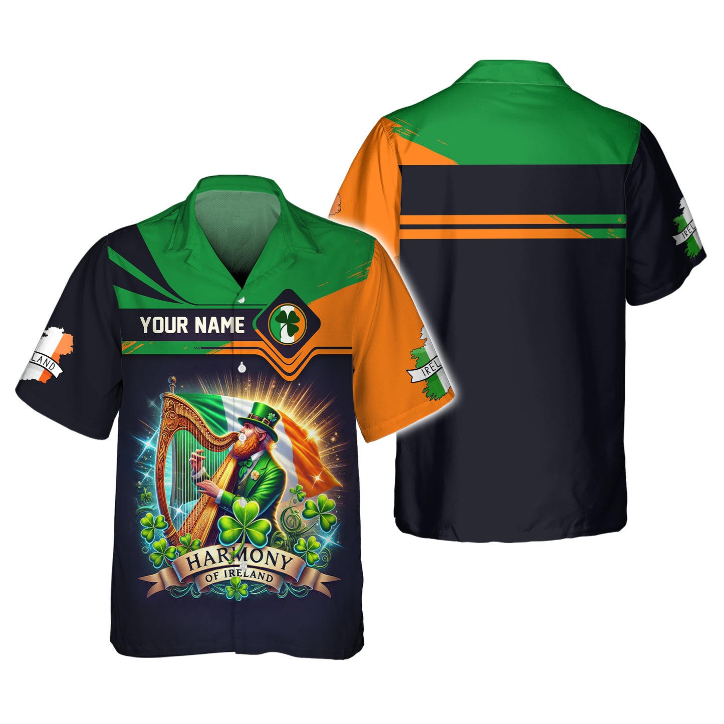 Camisetas de guerrero irlandés con impresión 3D completa, regalo con nombre personalizado para amantes de Irlanda