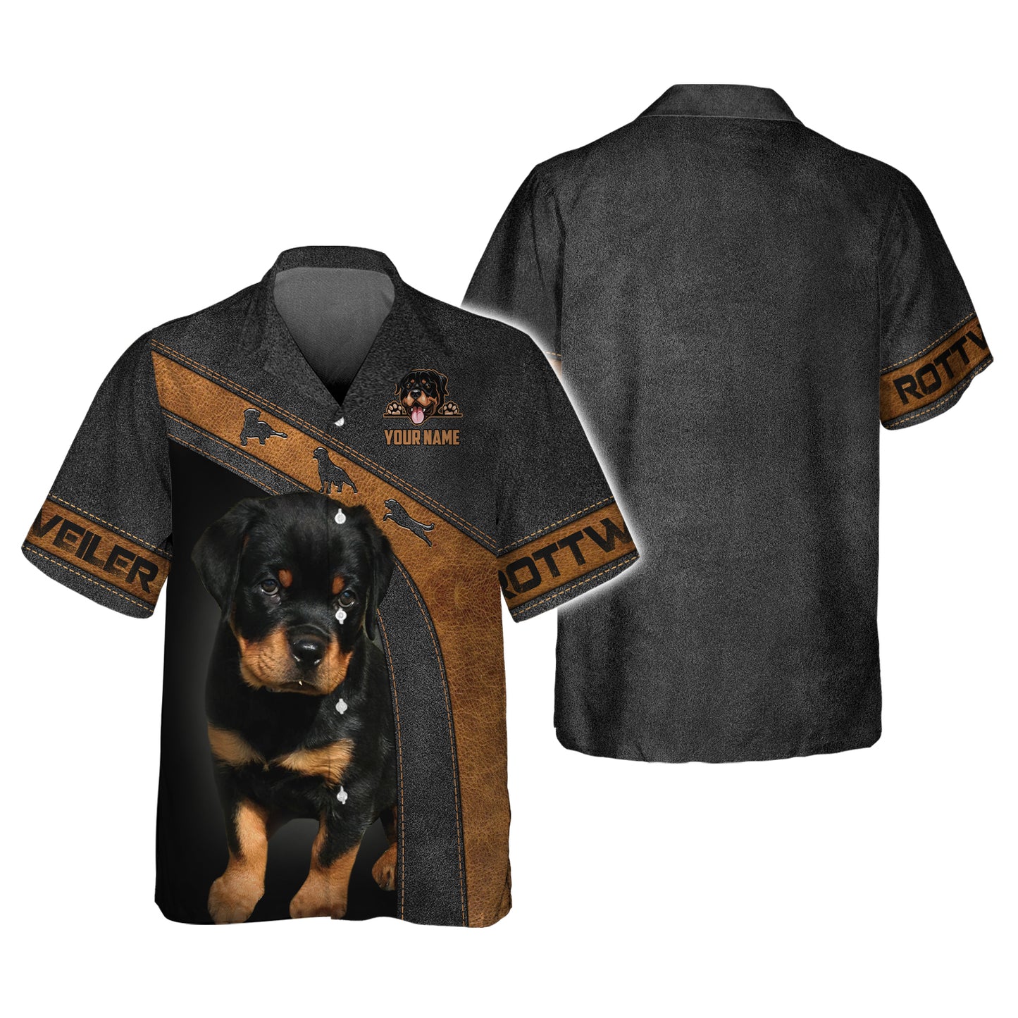 T-shirts personnalisés pour chiots Rottweiler T-shirt 3D Rottweiler Cadeau pour les amoureux des chiens