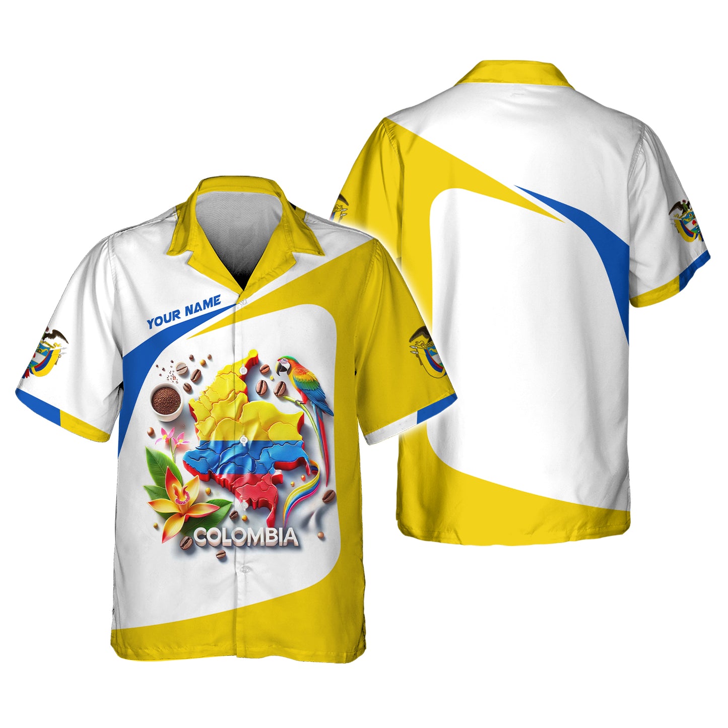 Personalized Colombia Map 3D Shirt Gift for Colombian Lovers