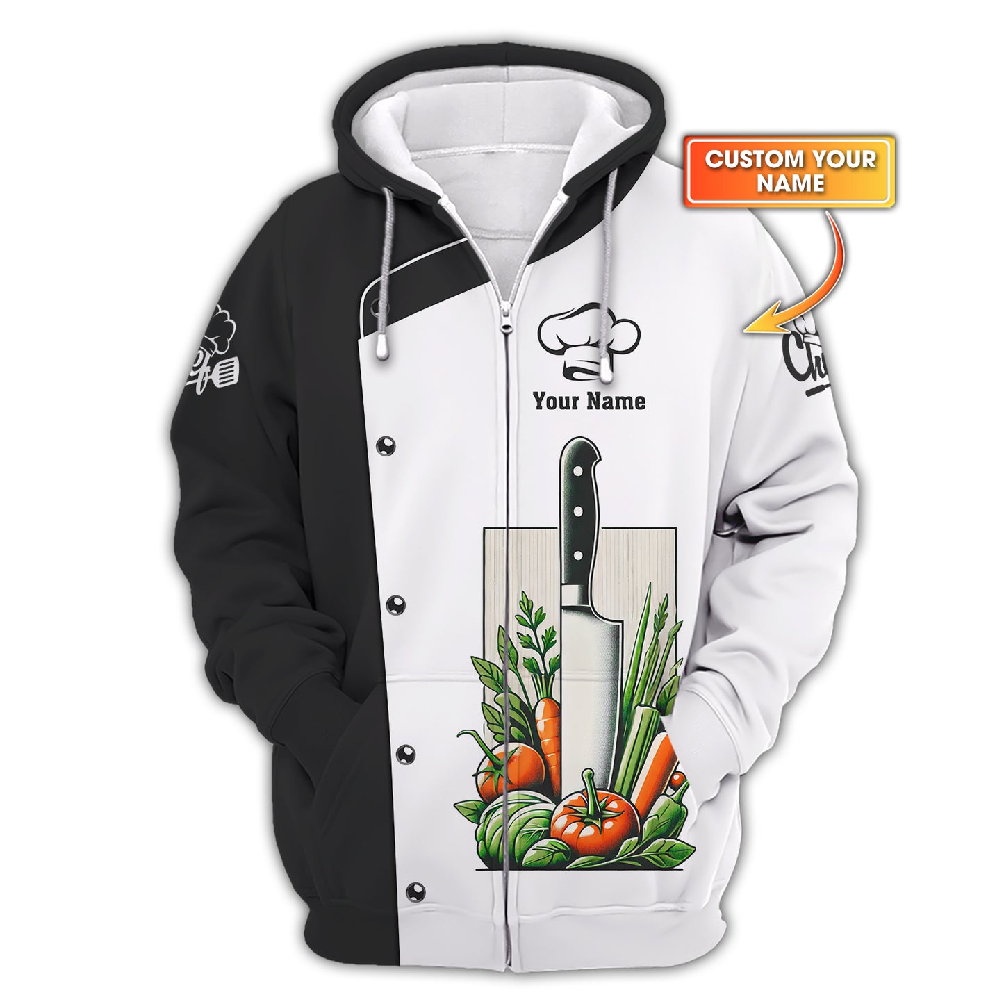 Camisa personalizada con cuchillo de chef: muestra tu pasión culinaria