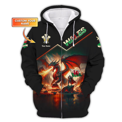 Personalized Wales Dragon Shirt - Show Your Welsh Pride