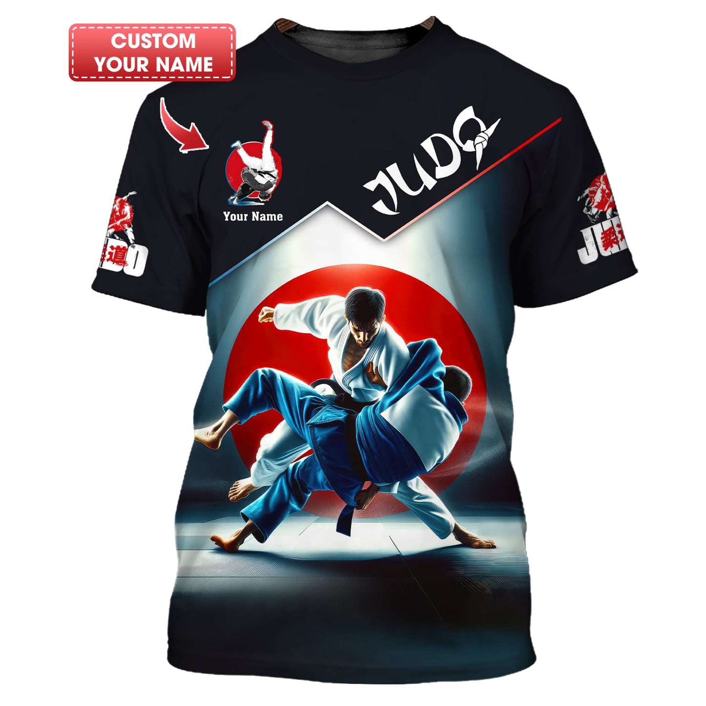 Camiseta de judo con nombre personalizado Regalo con nombre personalizado para amantes del judo