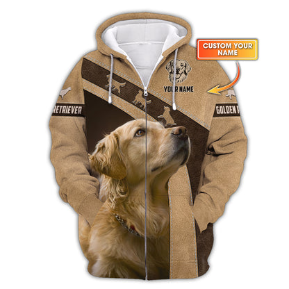 T-shirt Golden Retriever personnalisé – Célébrez votre fidèle compagnon