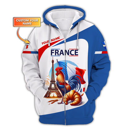 Personalized France Pride Shirt - Celebrate French Heritage in Style