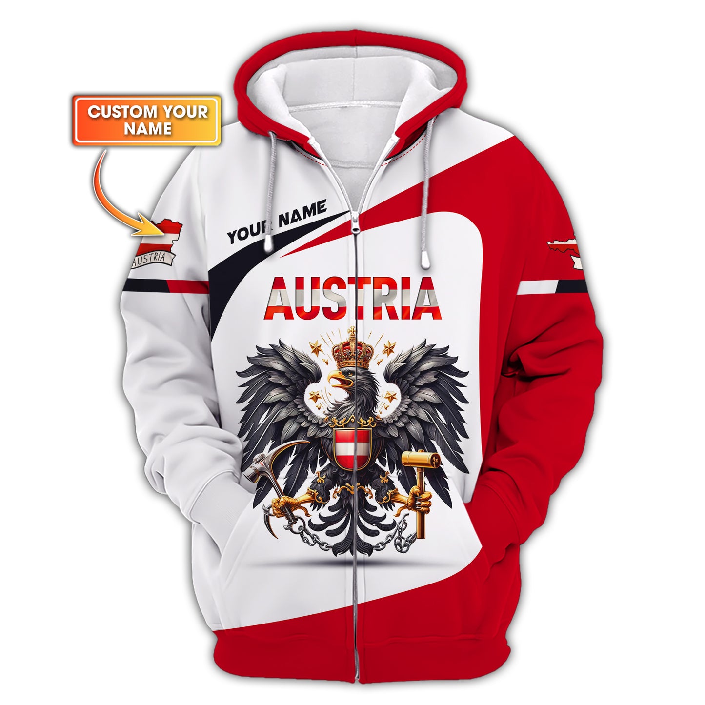 Personalized Austria Pride Shirt - Celebrate Austrian Heritage