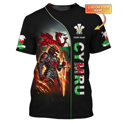 T-shirt Cymru Dragon personnalisé - Adoptez la fierté et l'héritage gallois