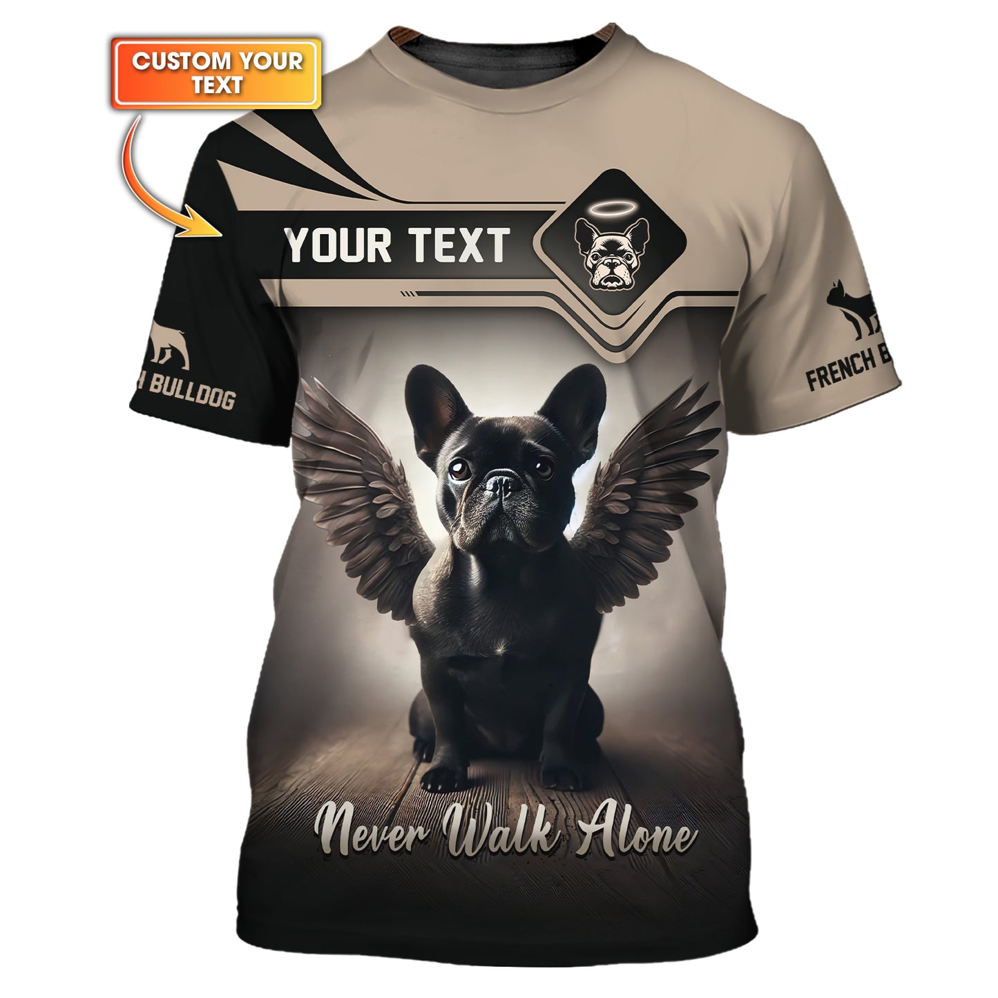 Camisetas personalizadas de rottweiler Never Walk Alone, camiseta 3D, regalo para amantes de los perros