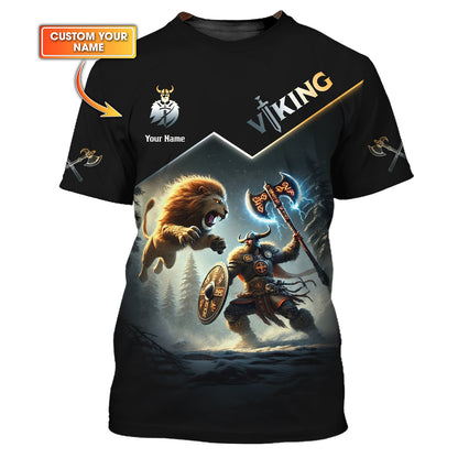 T-shirt Brave Viking Warrior avec drapeau norvégien imprimé en 3D, cadeau personnalisé pour les amoureux norvégiens