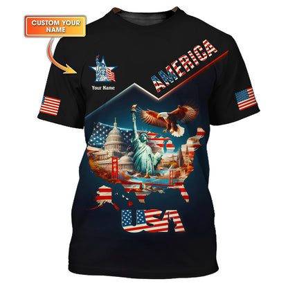 Personalized USA Pride Shirt - Celebrate American Spirit