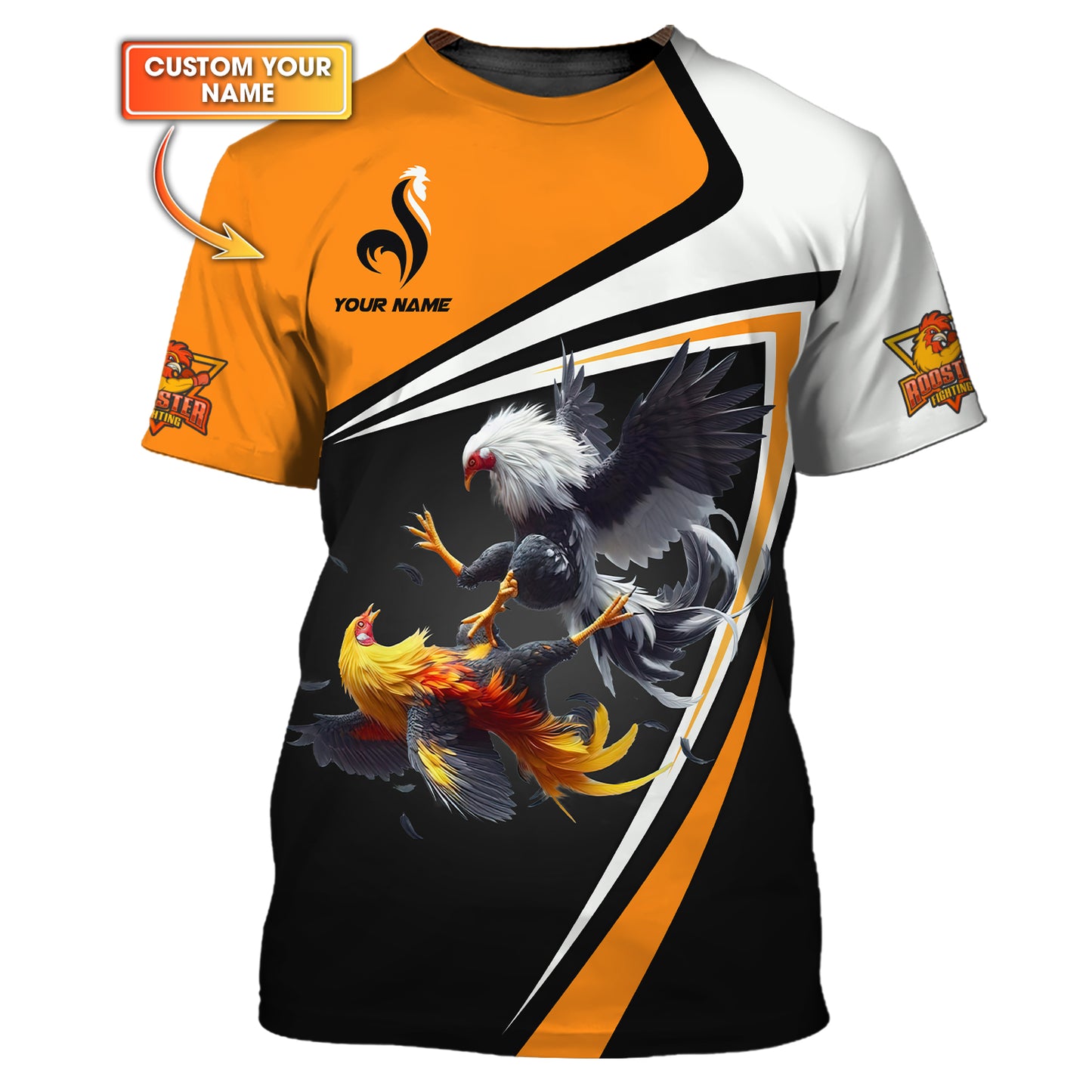 3D Full Print Rooster Fight T-Shirt Personalized Name Gift For Rooster Lovers