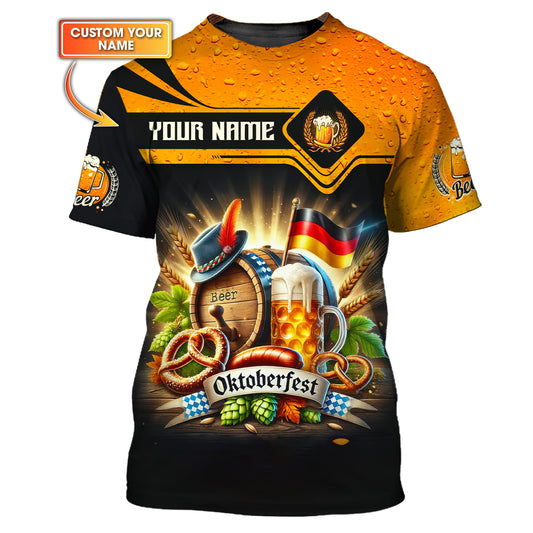 T-shirt 3D Oktoberfest, cadeau personnalisé pour les amateurs de l'Oktoberfest