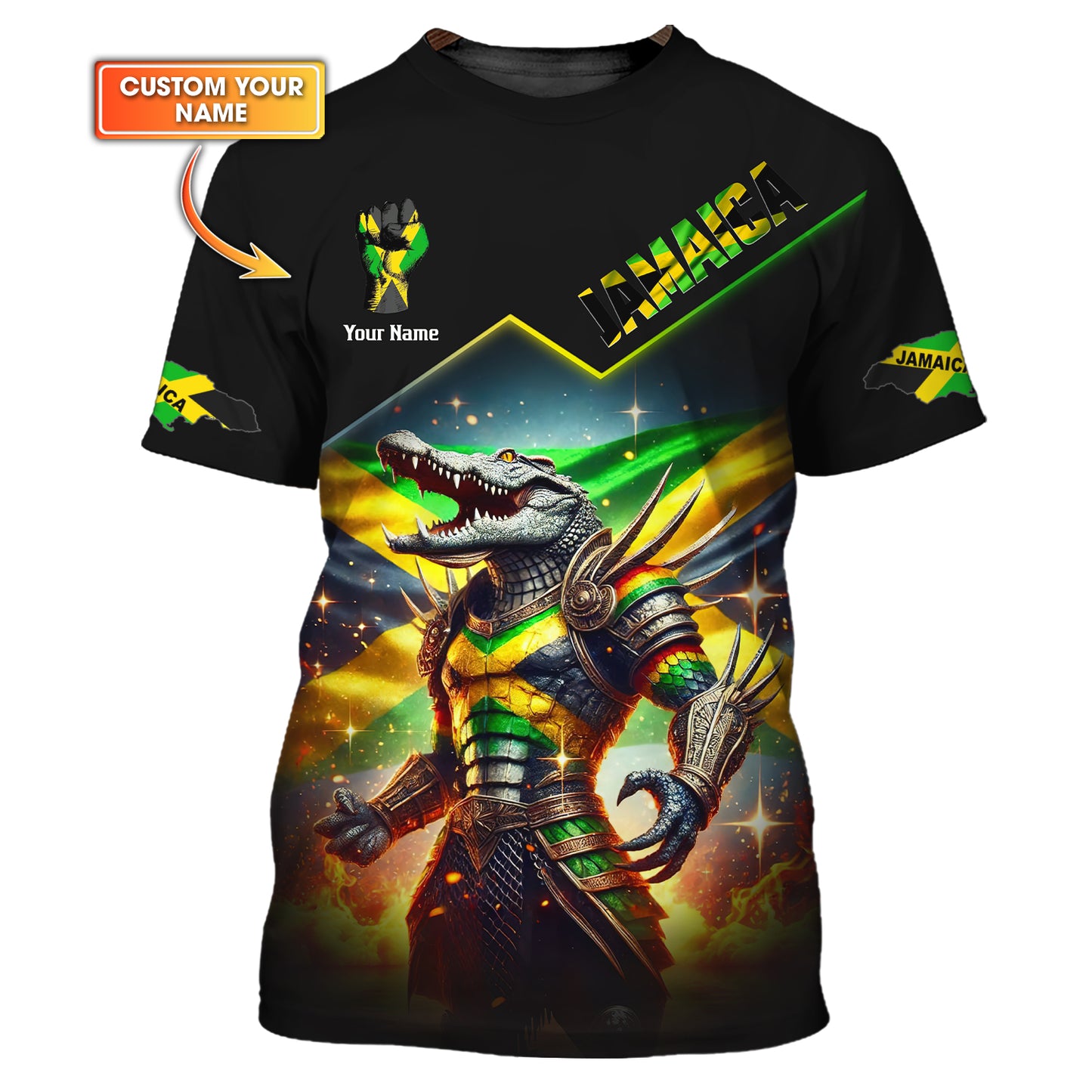 T-shirts personnalisés Crocodile Warrior Of Jamaica, cadeau pour les amoureux jamaïcains