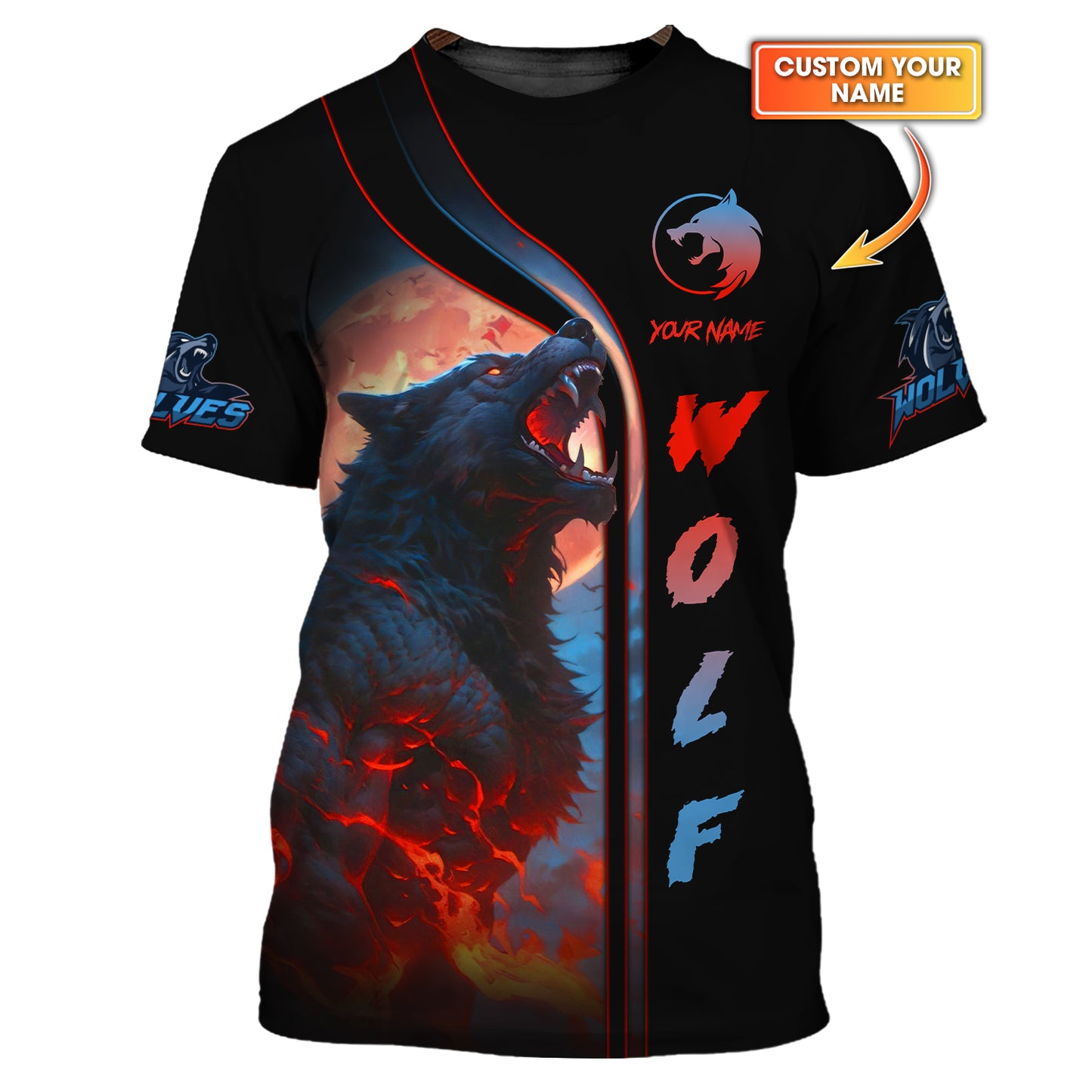 T-shirt personnalisé Loup féroce - Libérez votre force intérieure