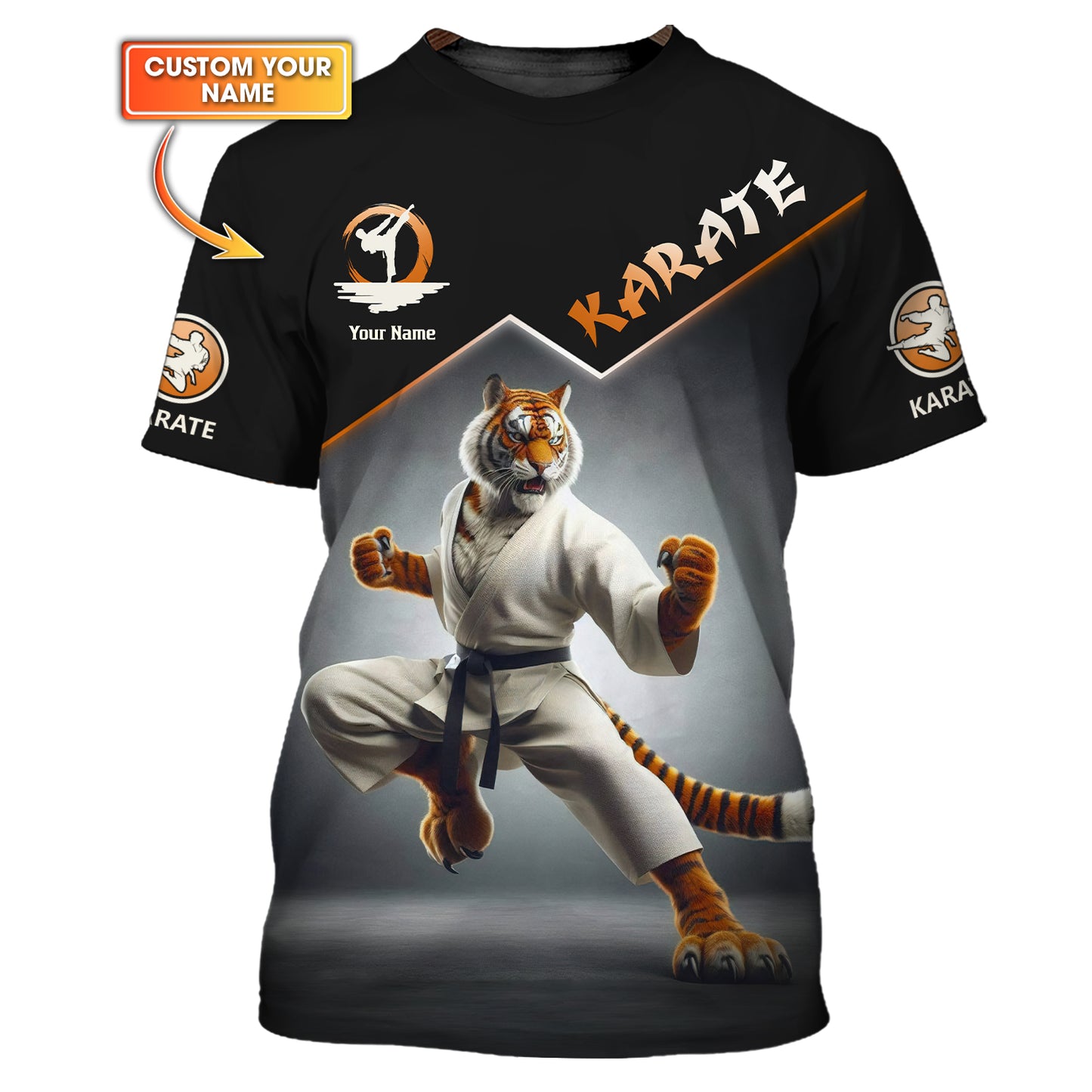 Camiseta de tigre de karate personalizada: libera al guerrero que llevas dentro