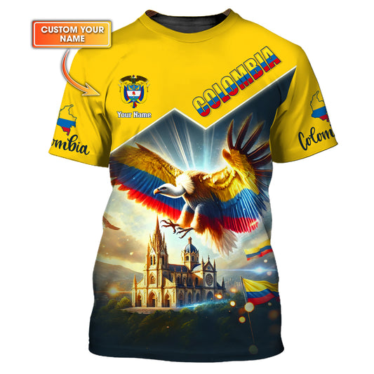 Personalized Colombia Eagle Shirt - Celebrate Colombian Heritage