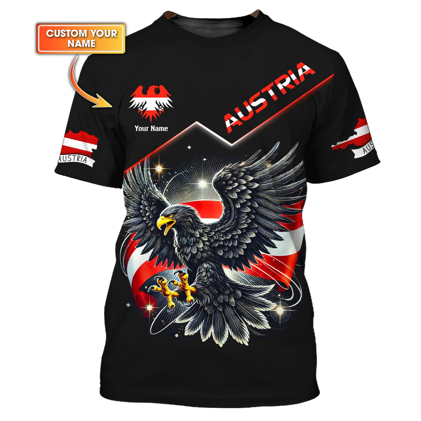 Personalized Austria Pride Shirt - Celebrate Austrian Heritage