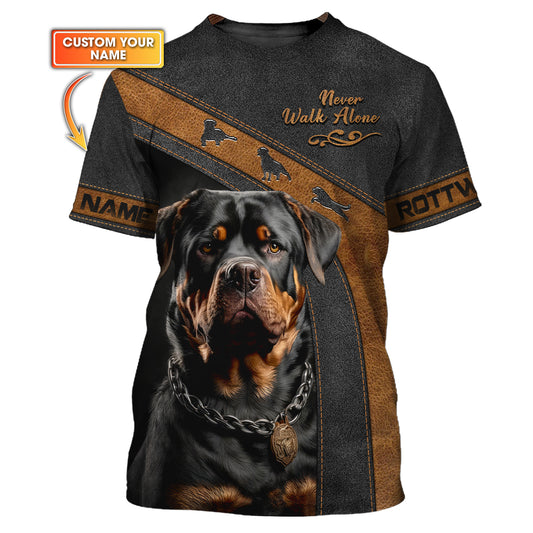 T-shirts personnalisés Majestic Rottweiler T-shirt 3D Rottweiler Cadeau pour les amoureux des chiens