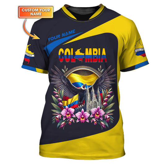 Personalized Colombia With Andes Condor Shirt - Celebrate Colombian Heritage