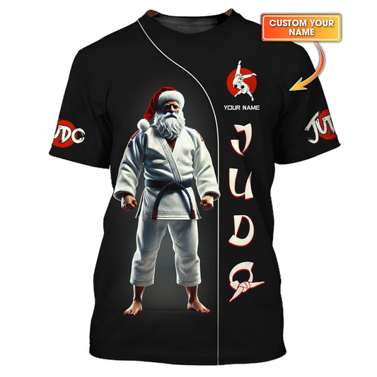 3D Full Print Judo Santa T-Shirts Personalized Name Gift For Judo Lovers