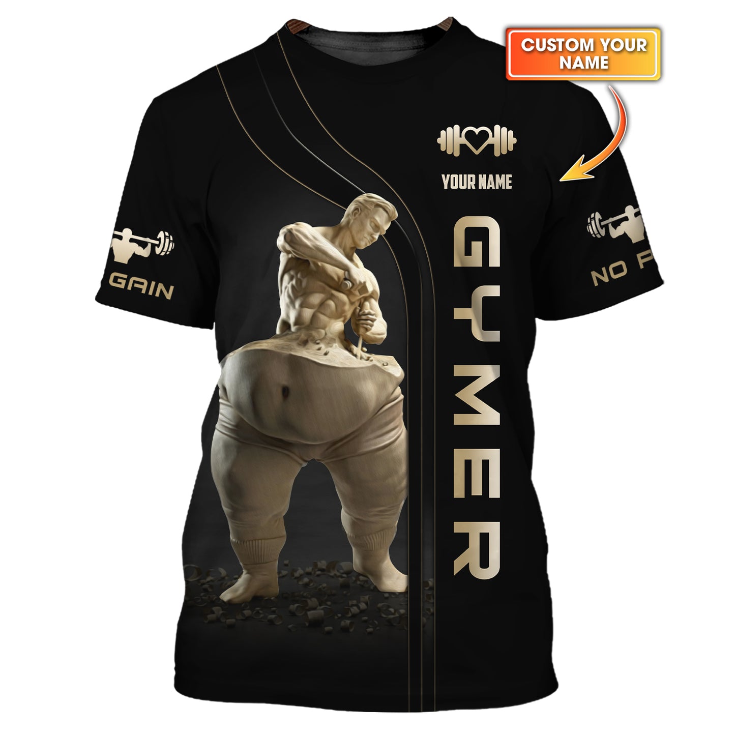 3D Full Print Man Gymer T-Shirts Personalized Name Gift For Gym Lovers