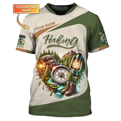 Camisetas personalizadas de senderismo Camiseta 3D The Heart Of Hiking Regalo para amantes del senderismo