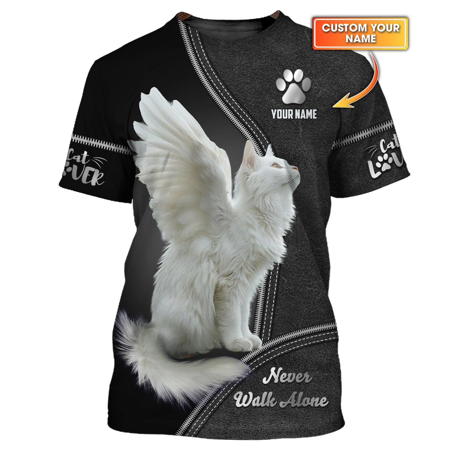 Camiseta con nombre personalizado de montaña bernesa, regalo Never Walk Alone para amantes de los perros, camisetas 3D