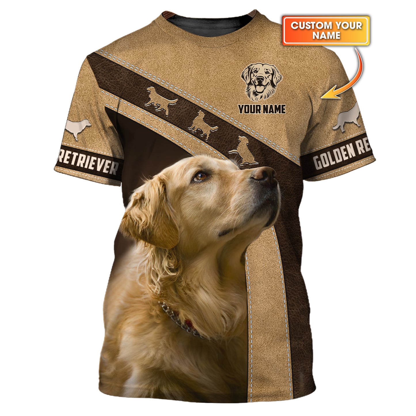 T-shirt Golden Retriever personnalisé – Célébrez votre fidèle compagnon