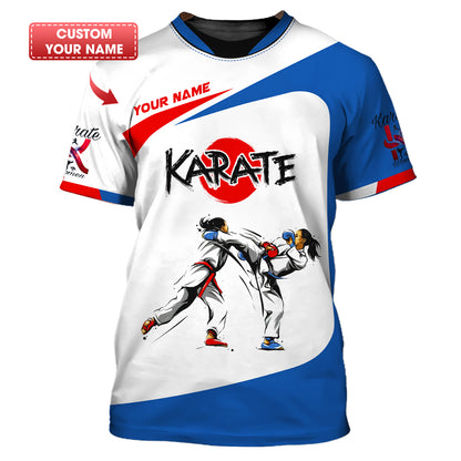 Camiseta de karate con nombre personalizado Regalo con nombre personalizado para amantes del karate