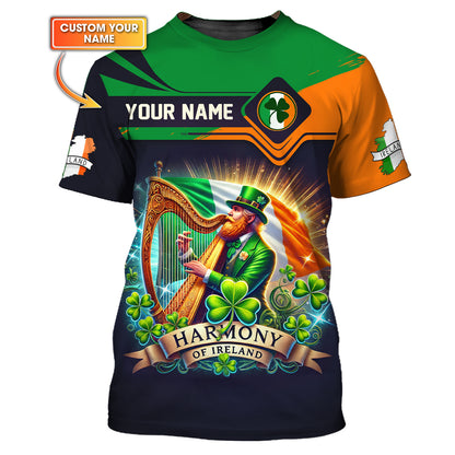 Camisetas de guerrero irlandés con impresión 3D completa, regalo con nombre personalizado para amantes de Irlanda