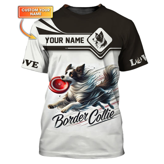 Camisetas personalizadas de Border Collie Camiseta 3D Border Collie Brings Happiness