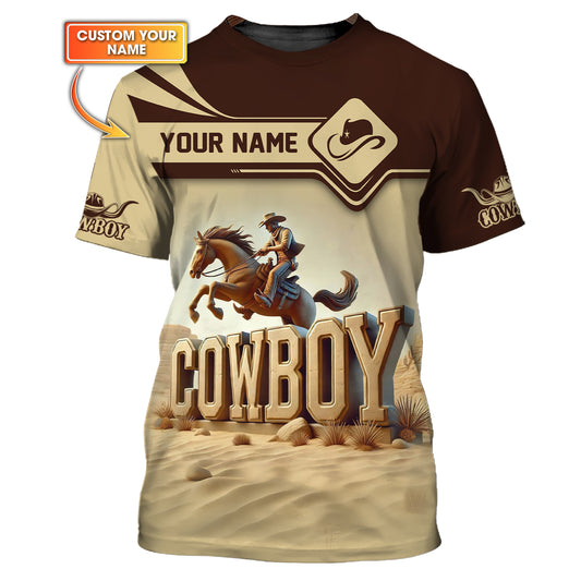 Customizable Western Cowboy 3D shirt Personalized Name Gift For Cowboy Lovers