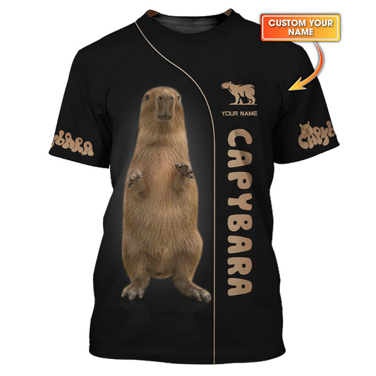 T-shirts personnalisés tendance Capybara T-shirt 3D Capybara Cadeau pour les amoureux de Capybara