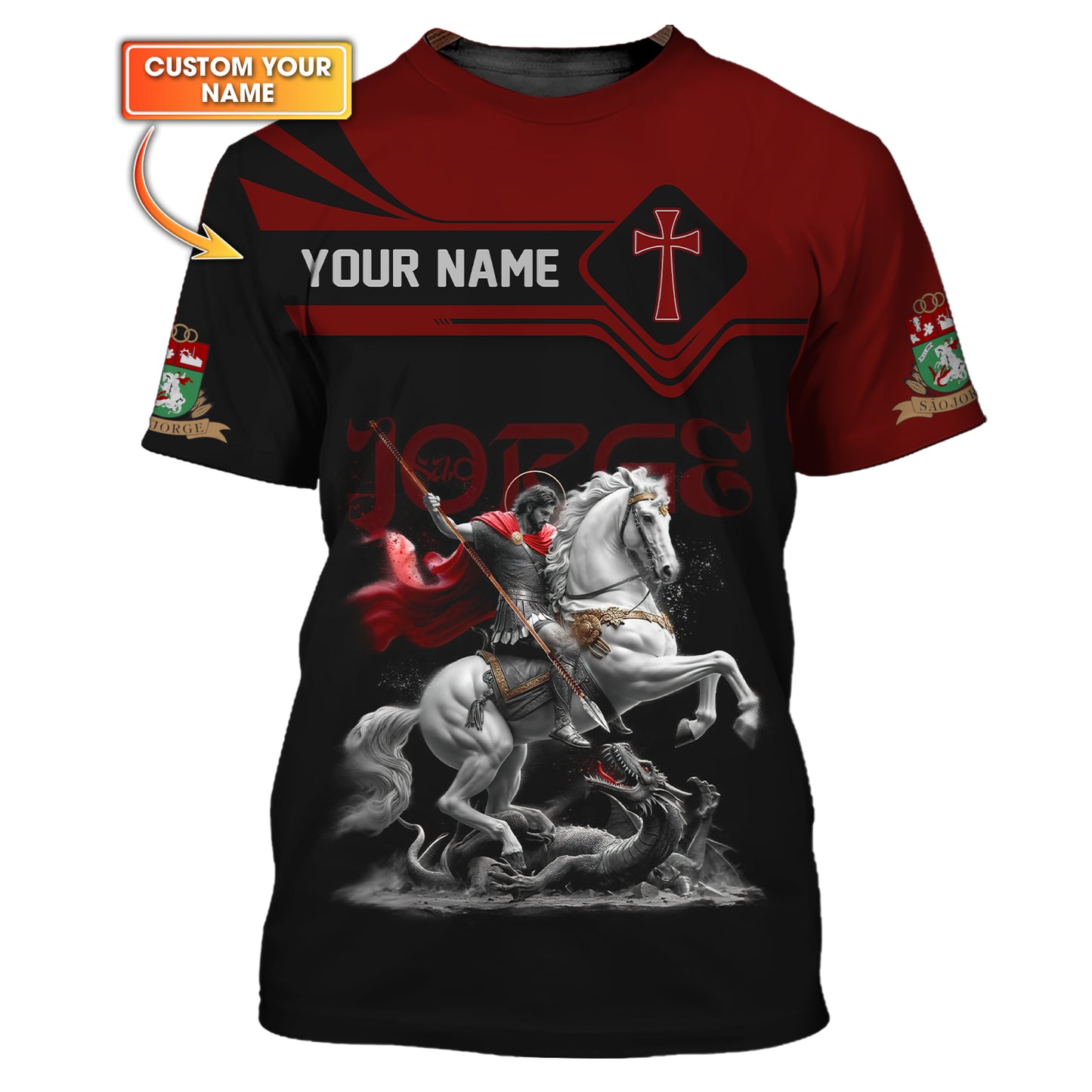 3D Full Print St.Jorge Shirt Personalized Name Gift For St.Jorge Lovers