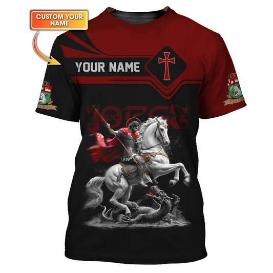 Camiseta con estampado 3D completo y orgullosa de Georgia, regalo personalizado con nombre para los amantes de Gruzia