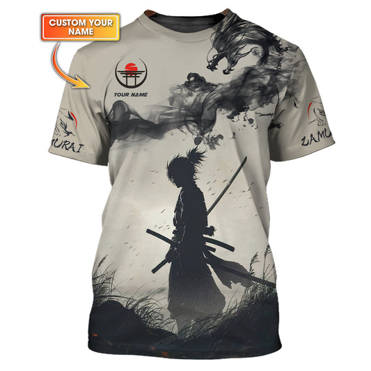 3D Full Print Samurai Swordsman Shirt Personalized Name Gift For Samurai Lovers