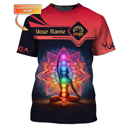 T-shirts 3D Full Print Yoga Spirit Cadeau personnalisé pour les amateurs de yoga