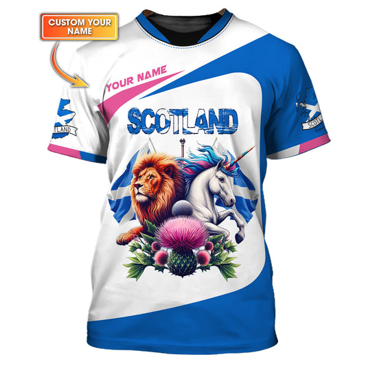 Personalized Scotland Pride Shirt Lion And Unicorn Of Scotland Gift For Scotist Lover