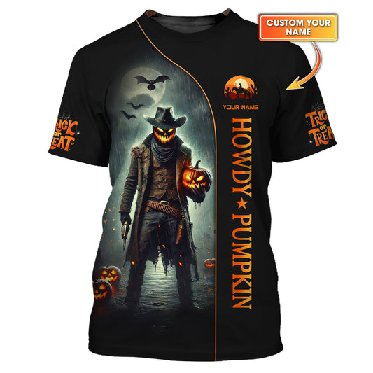 Howdy Pumpkin Custom T-Shirts Halloween 3D Shirt Gift For Halloween Day